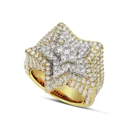 10K Gold 9.40ct Star Shaped Diamond Ring