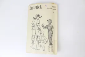 1940s Children's Snowsuit and Helmet Sewing Pattern Butterick 6326, Complete, Size 10