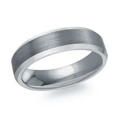 6MM Grey Tantalum Band, Size 10.0