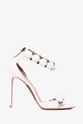 Alaia White Leather 'La Bombe' Heels Size 38