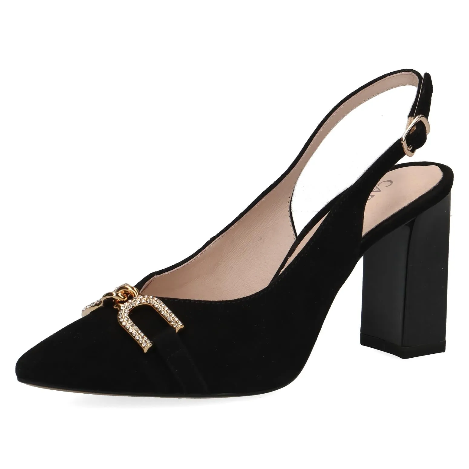 Caprice Ladies Block Heel Sling Back