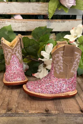 Cowbabies Glitter Pink Boots by Roper