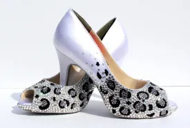 Crystal Leopard Wedding Heels