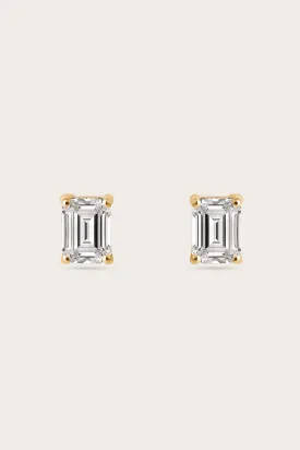 Emerald Studs Large (1tcw)