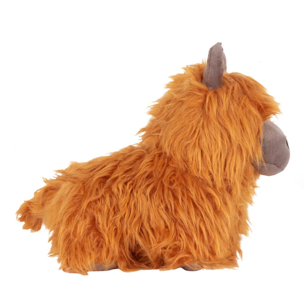 Highland Cow Shaggy Door Stop Orange