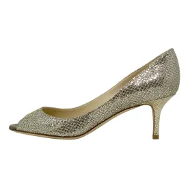 Jimmy Choo Champagne Glitter Isabel Pumps 36.5