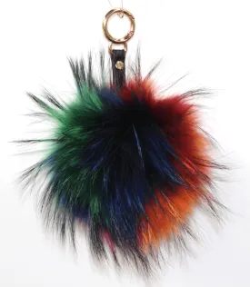 Key Chain Raccoon Pom