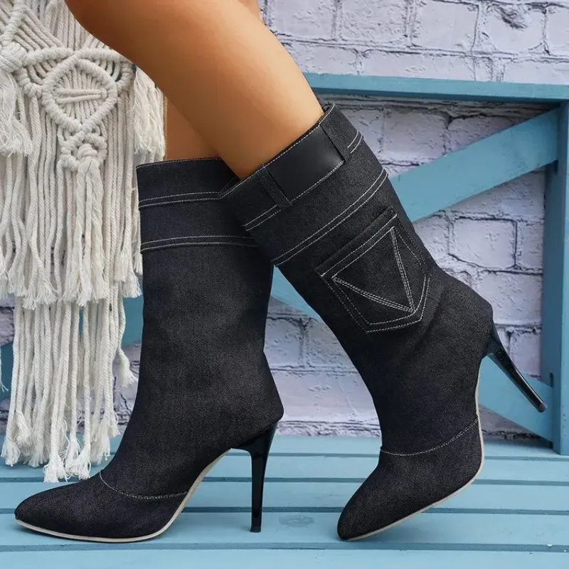 Lexington Denim Heels