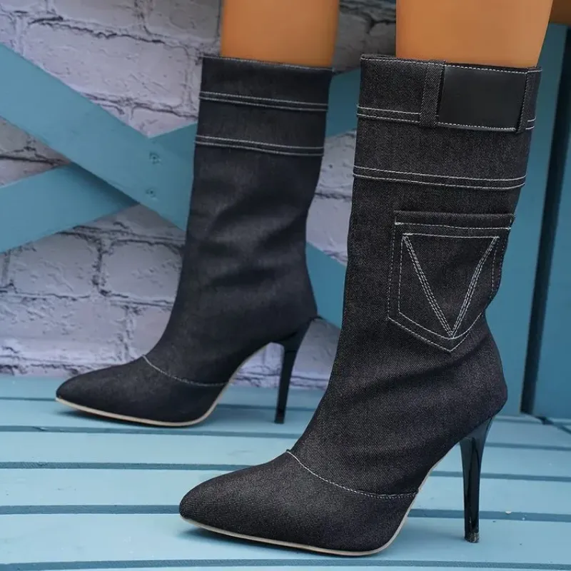 Lexington Denim Heels