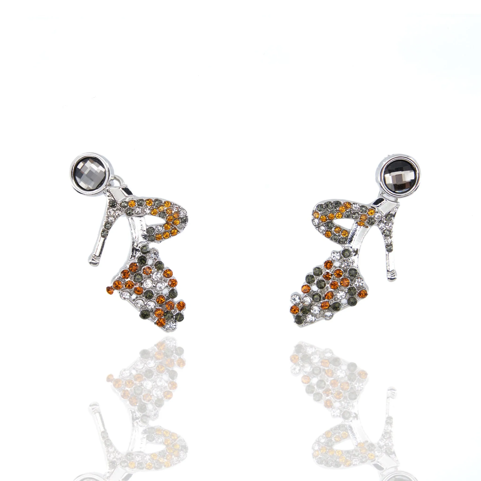 Lola Crystal Dangles - Cognac Stiletto