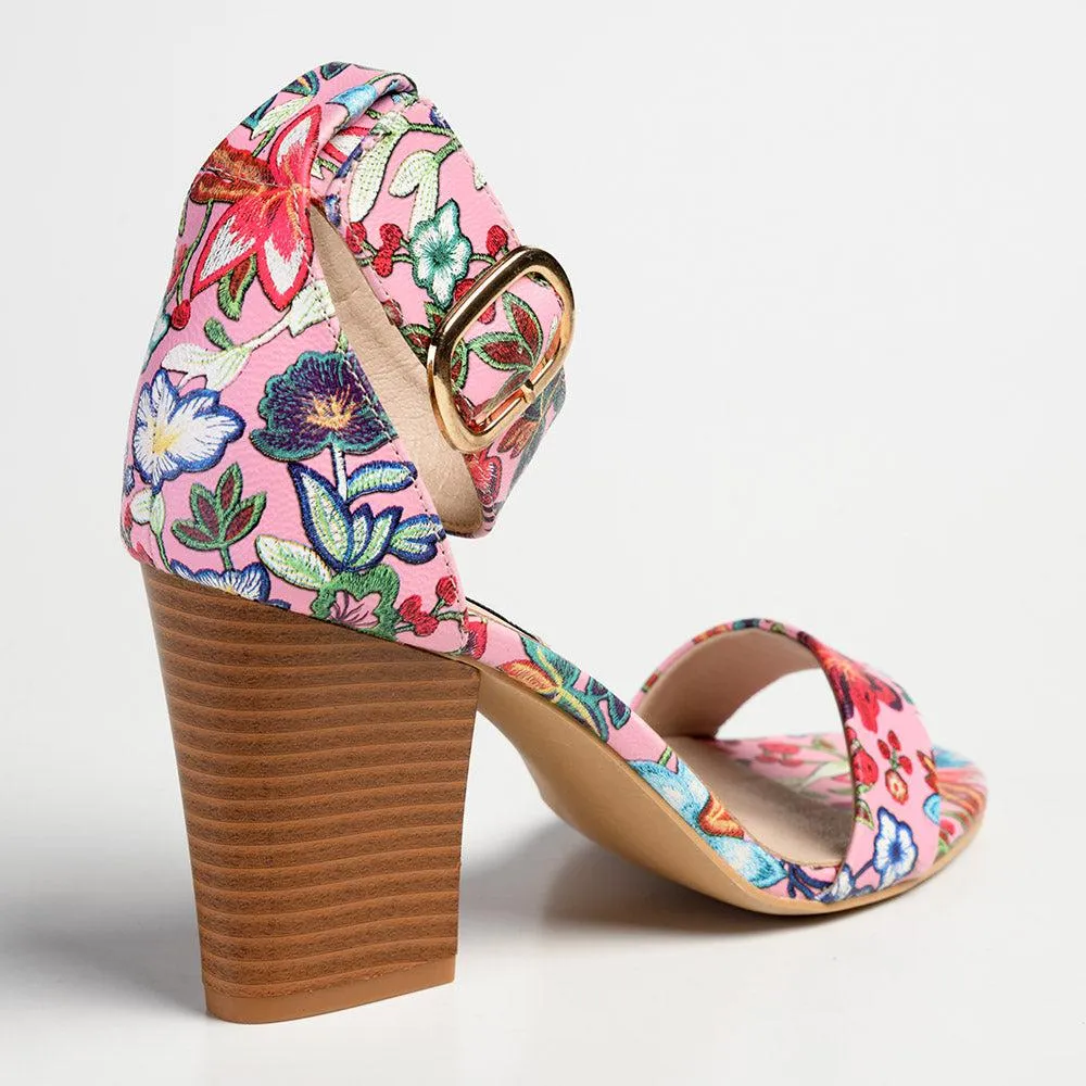 Madison Allan 3 Ankle Strap Sandal - Pink Floral