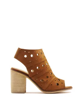 Mosaic Heel Tan Suede