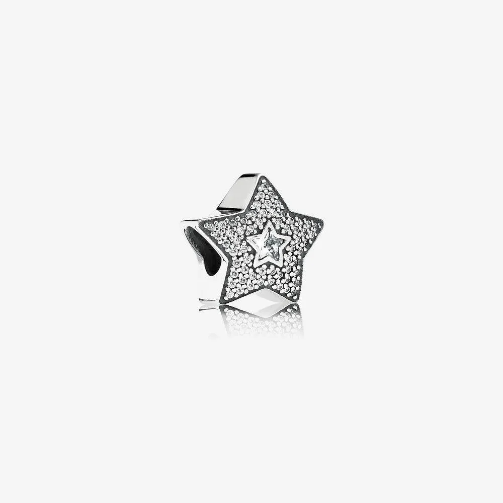 Pandora Pave Wishing Star Charm #791384CZ