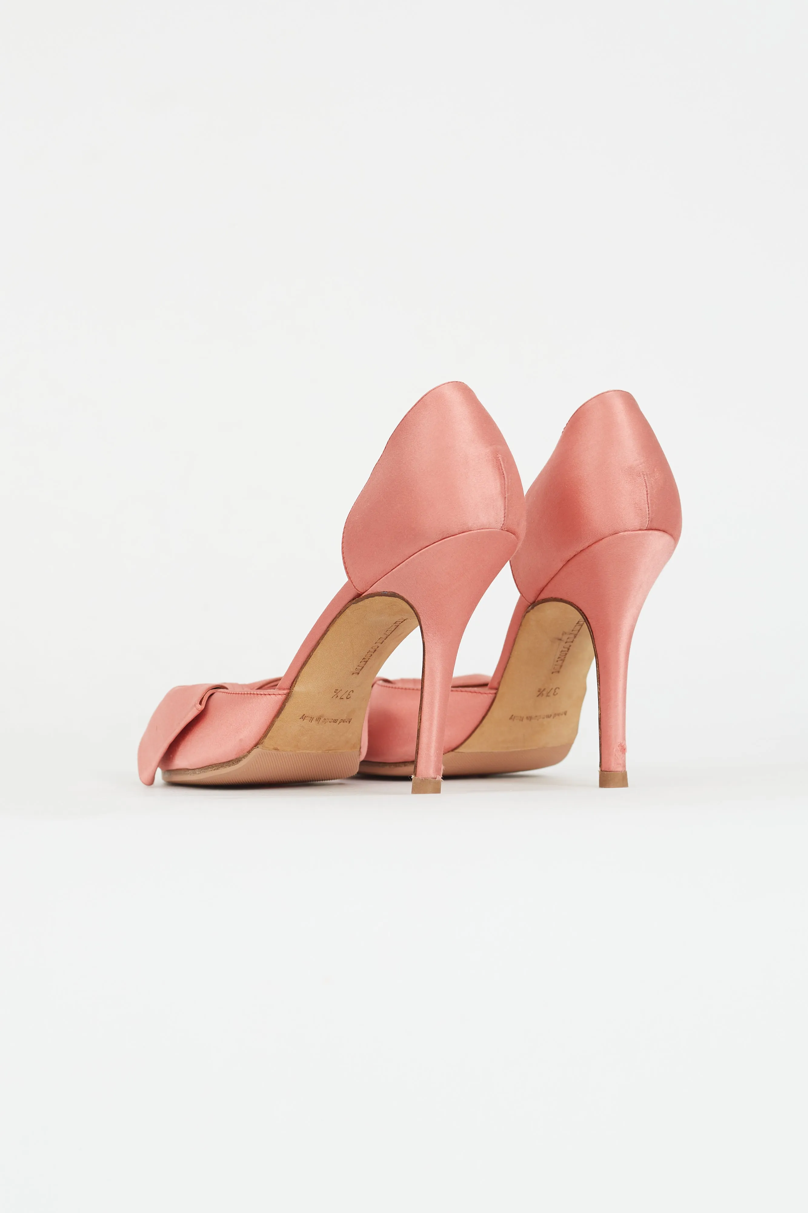 Pink Satin Bow Clausado Heel